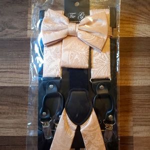 NWT Men's Tie G Suspender/Bow Tie Set
